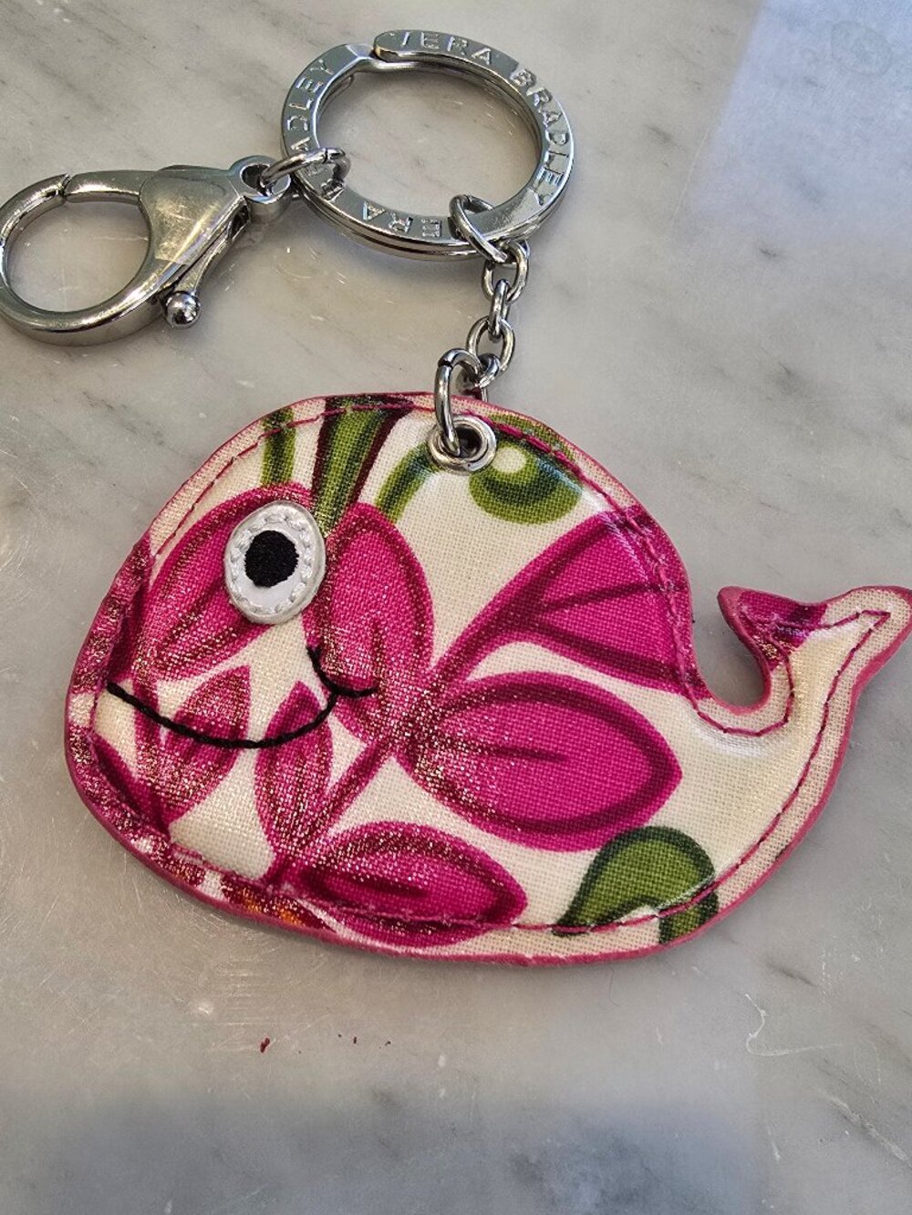 Vera Bradley Whale Keychain/Bag Charm